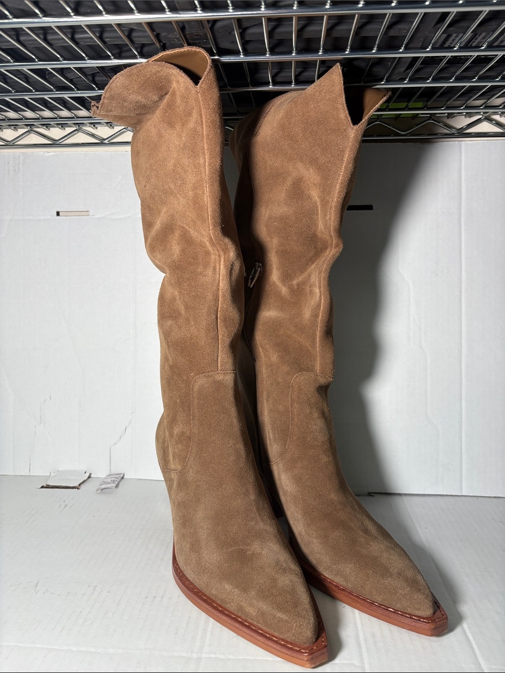 Dolce Vita Chestnut Suede Over-the-Knee Pointed Boots Size 9.5